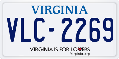 VA license plate VLC2269