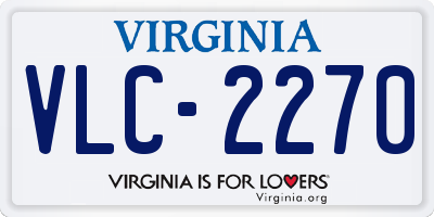 VA license plate VLC2270