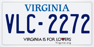 VA license plate VLC2272