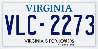 VA license plate VLC2273
