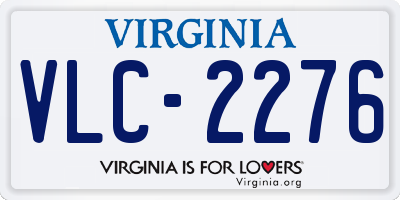 VA license plate VLC2276
