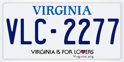 VA license plate VLC2277