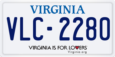 VA license plate VLC2280