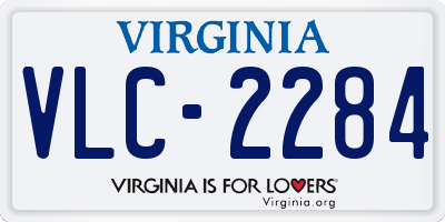 VA license plate VLC2284