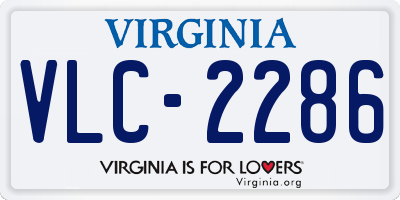 VA license plate VLC2286