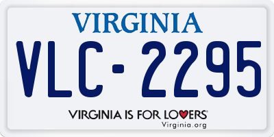 VA license plate VLC2295