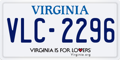 VA license plate VLC2296