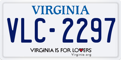 VA license plate VLC2297