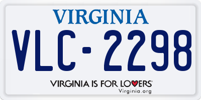 VA license plate VLC2298