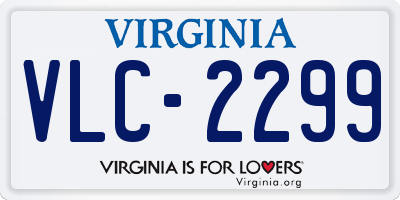 VA license plate VLC2299