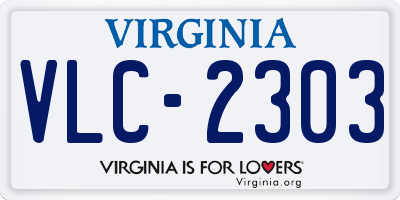 VA license plate VLC2303