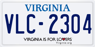 VA license plate VLC2304