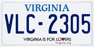 VA license plate VLC2305