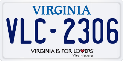 VA license plate VLC2306