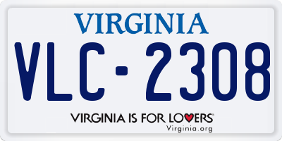 VA license plate VLC2308