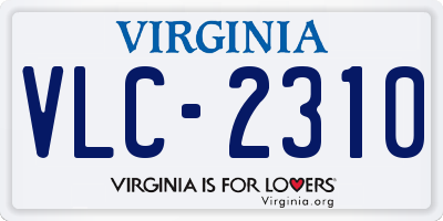 VA license plate VLC2310
