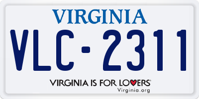 VA license plate VLC2311