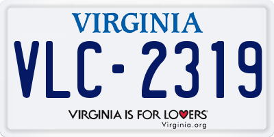 VA license plate VLC2319