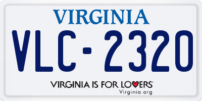 VA license plate VLC2320