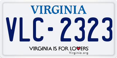 VA license plate VLC2323