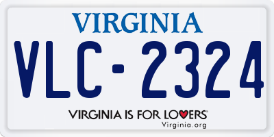 VA license plate VLC2324