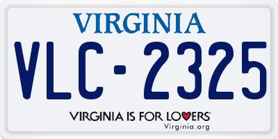 VA license plate VLC2325