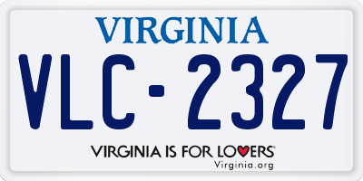 VA license plate VLC2327