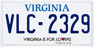 VA license plate VLC2329