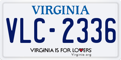 VA license plate VLC2336