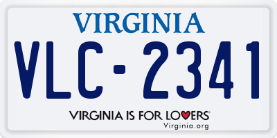 VA license plate VLC2341
