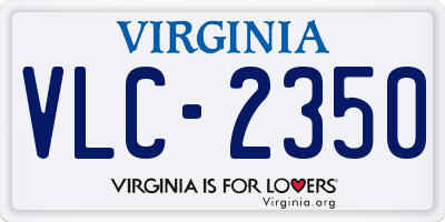 VA license plate VLC2350