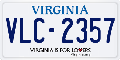 VA license plate VLC2357