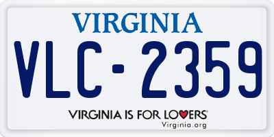 VA license plate VLC2359