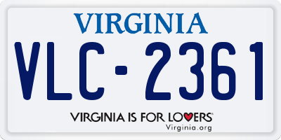 VA license plate VLC2361