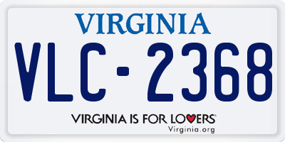 VA license plate VLC2368