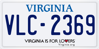 VA license plate VLC2369