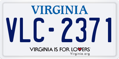 VA license plate VLC2371