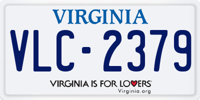 VA license plate VLC2379