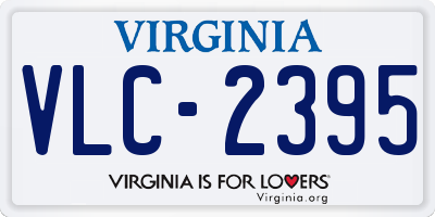 VA license plate VLC2395