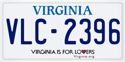 VA license plate VLC2396