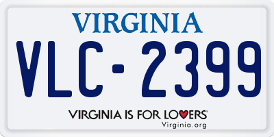 VA license plate VLC2399