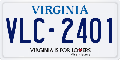 VA license plate VLC2401