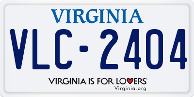 VA license plate VLC2404