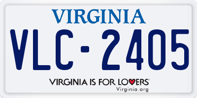 VA license plate VLC2405