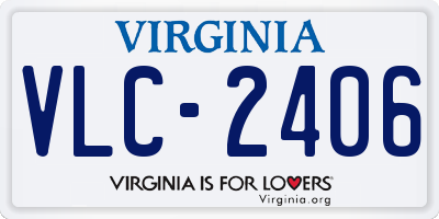 VA license plate VLC2406