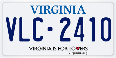 VA license plate VLC2410