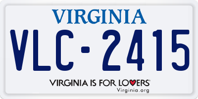 VA license plate VLC2415