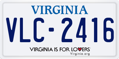 VA license plate VLC2416