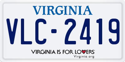 VA license plate VLC2419