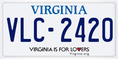 VA license plate VLC2420